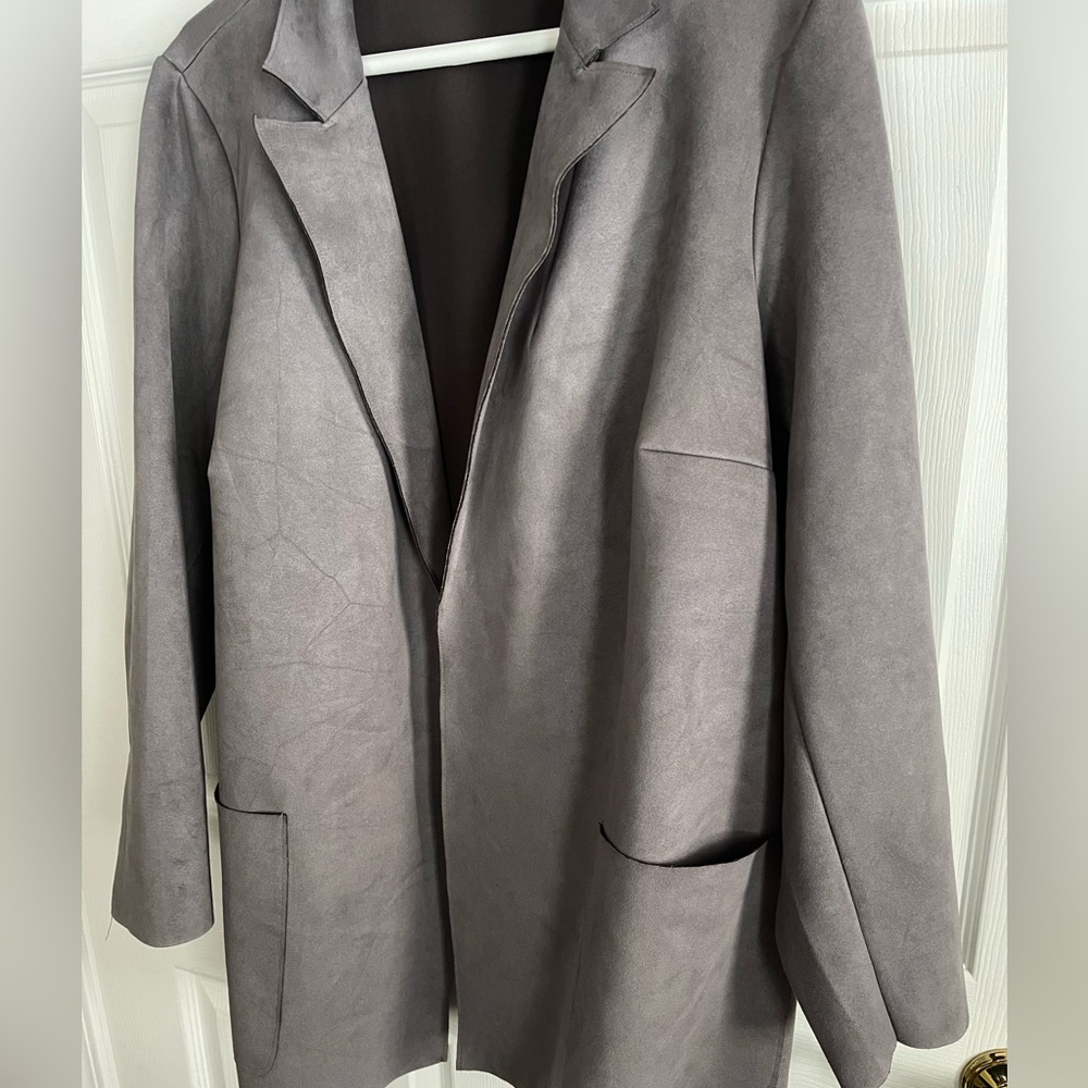 Premise Women's Gray suede-like Blazer